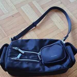 Pixie Mood Black Nylon Shoulder Bag